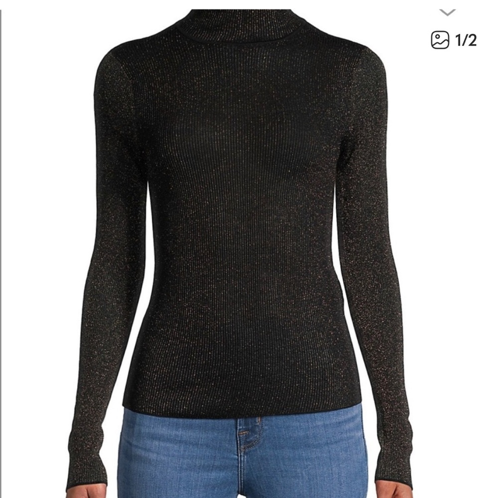 New with Tag rag & bone Black and Gold Long Sleeve Top size XXS- via TheRealReal
